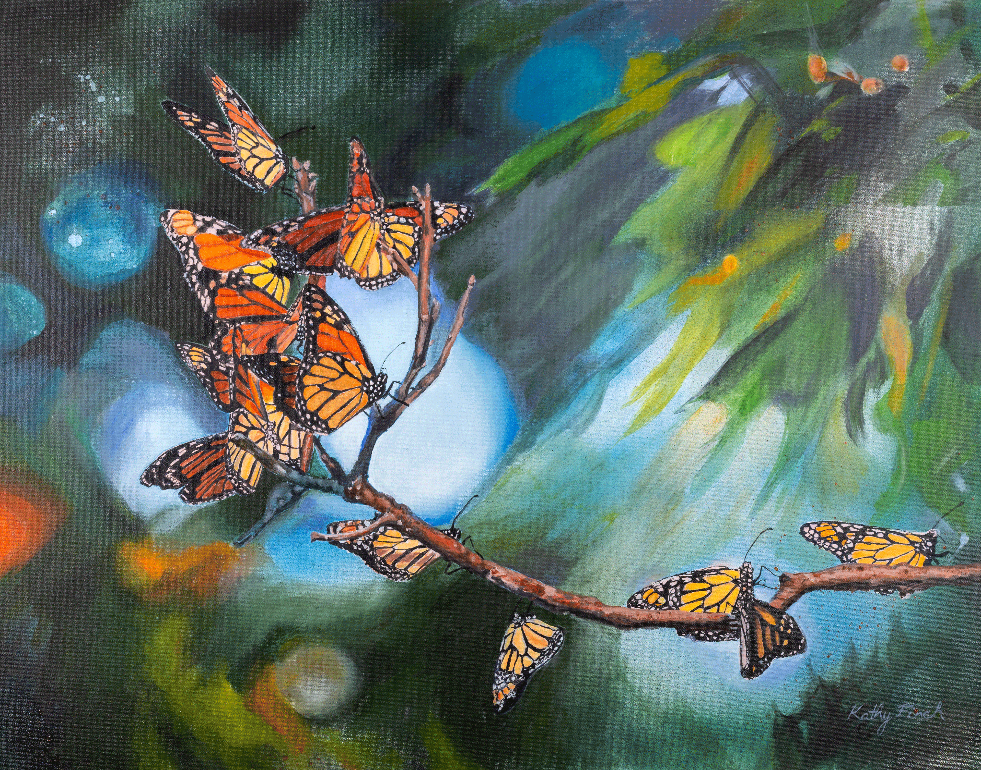 Touch Base 28 x 22  Original on Canvas