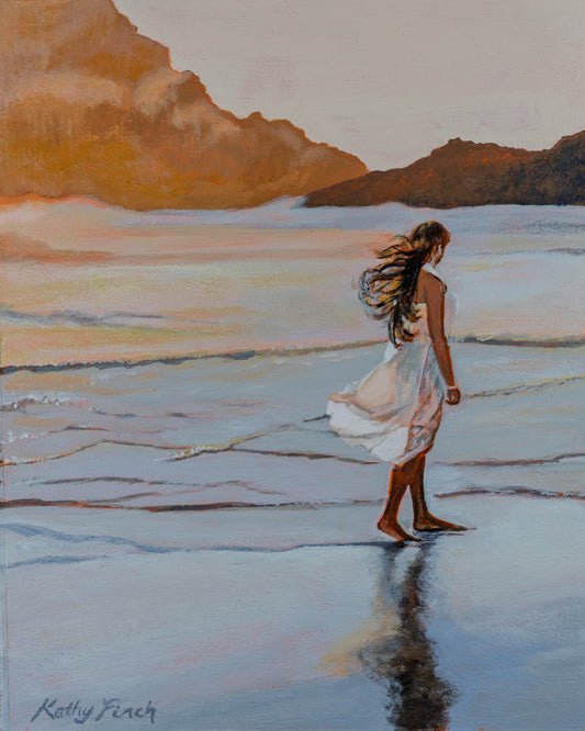 Sunset Strolling  8 x 10 Original