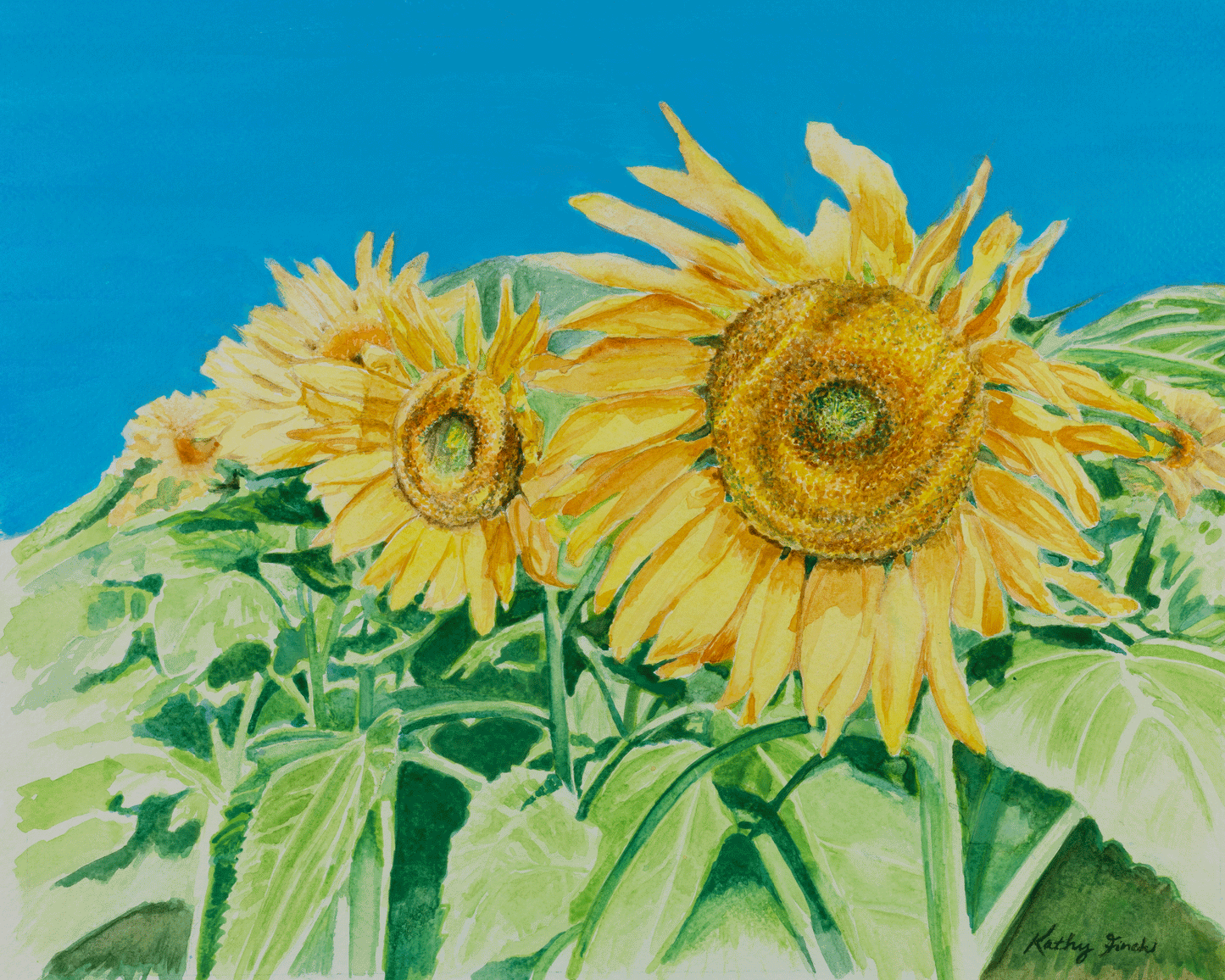 Sunflower Progression 11x14 original